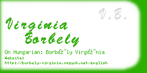 virginia borbely business card